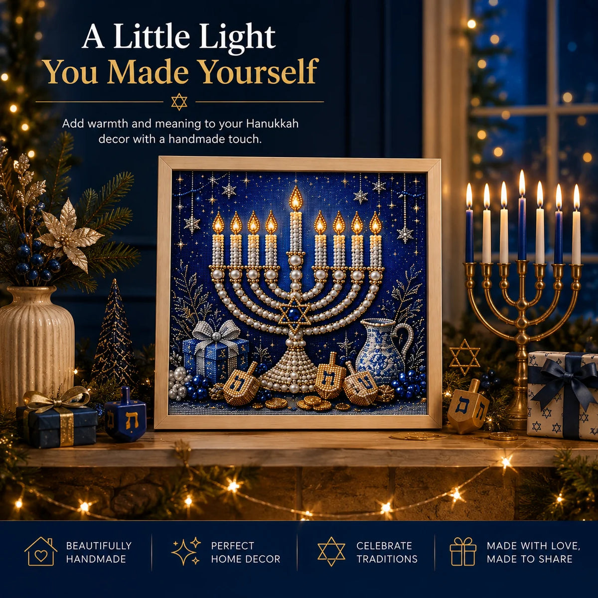 🎁🕎 Hanukkah Pearl Art Kit — Create, Craft & Celebrate!