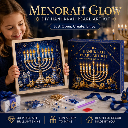 🎁🕎 Hanukkah Pearl Art Kit — Create, Craft & Celebrate!