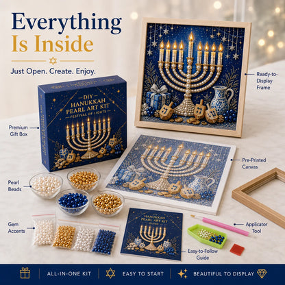 🎁🕎 Hanukkah Pearl Art Kit — Create, Craft & Celebrate!