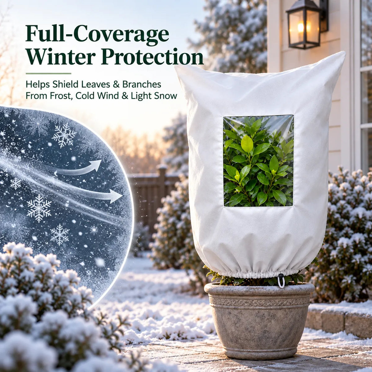 ❄️ Winter Plant Frost Protection Cover | Save Your Beloved Plants From Freezing Nights!