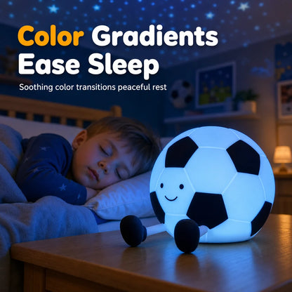 ⏳Limited-time 50% off⏰Rechargeable Soccer Night Lights – Soft Glow, Tap Control, Kid-Safe⚽💡