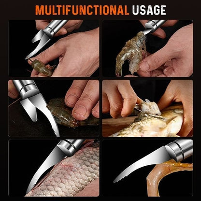🐟🦐 5-in-1 Seafood Cleaning Tool — Prep Fish & Shrimp with Ease!