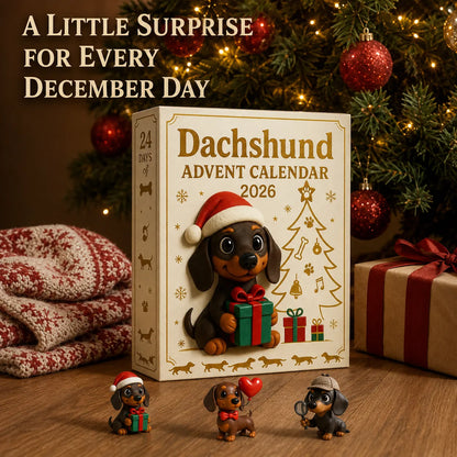 【Last Hour 50% Off】🎁2026 Dachshund Advent Calendar Blind Box💕🐶