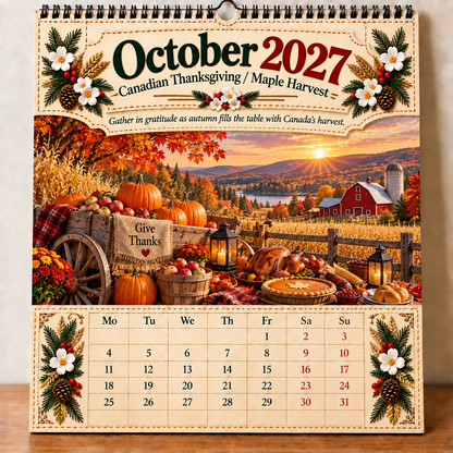 🍁Canada 160th Anniversary 1867-2027 Commemorative Wall Calendar