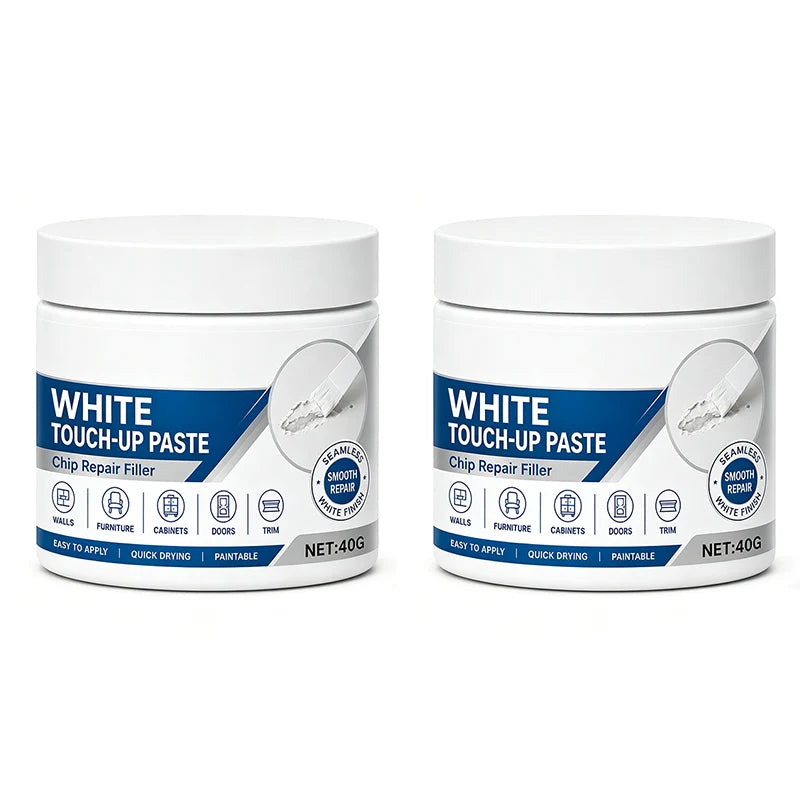 White Furniture Touch-Up Paste with Brush