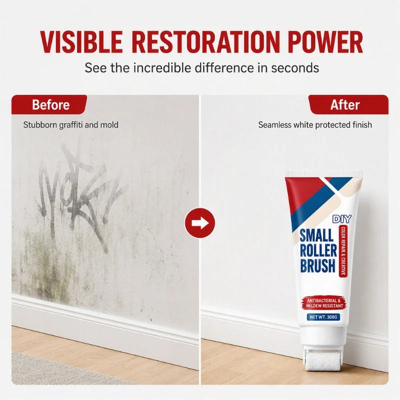 🧱🖌️✨Waterproof Wall Repair Paste with Integrated Small Roller Brush