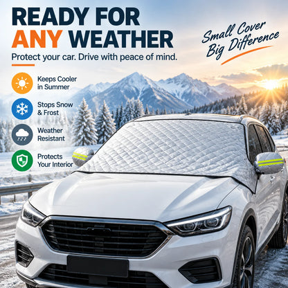 🛡️❄️Sun, Snow & Frost Protector for Cars🚗 Magnetic Windshield Cover – Suitable For SUVs & Trucks