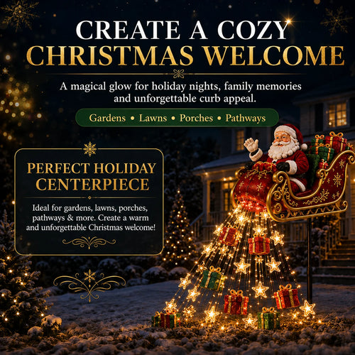 🎅 2026 Solar Santa Sleigh – Magical Christmas Garden Lights