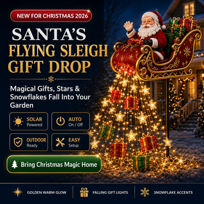 🎅 2026 Solar Santa Sleigh – Magical Christmas Garden Lights