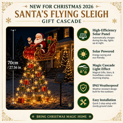 🎅 2026 Solar Santa Sleigh – Magical Christmas Garden Lights
