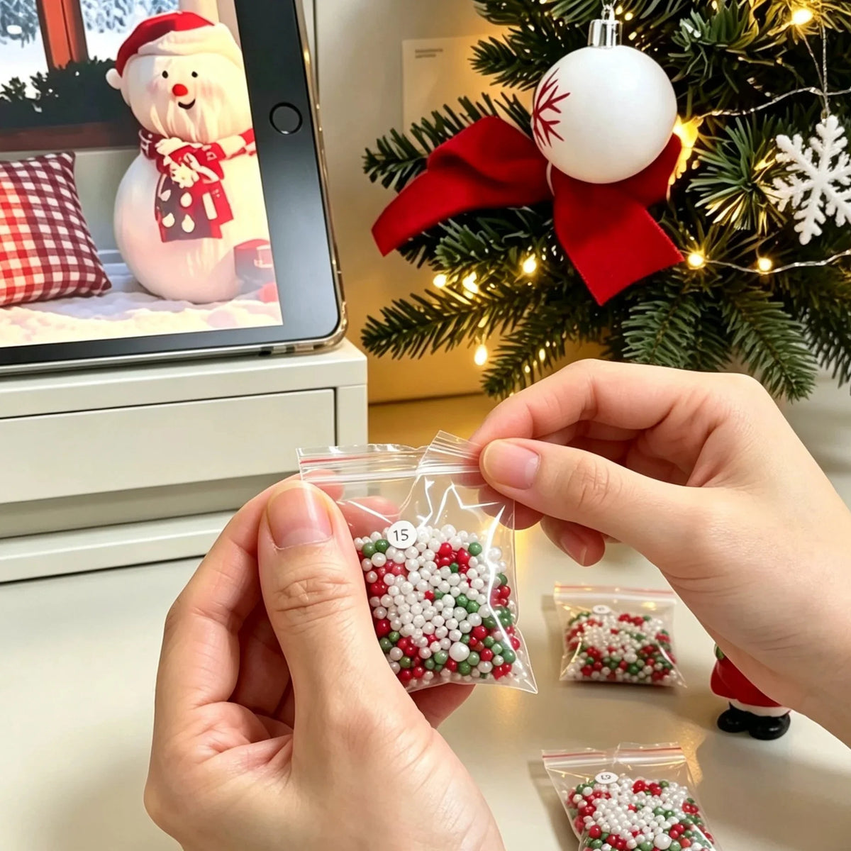🎁💎 DIY Christmas Pearl Art — Festive Holiday Craft Collection