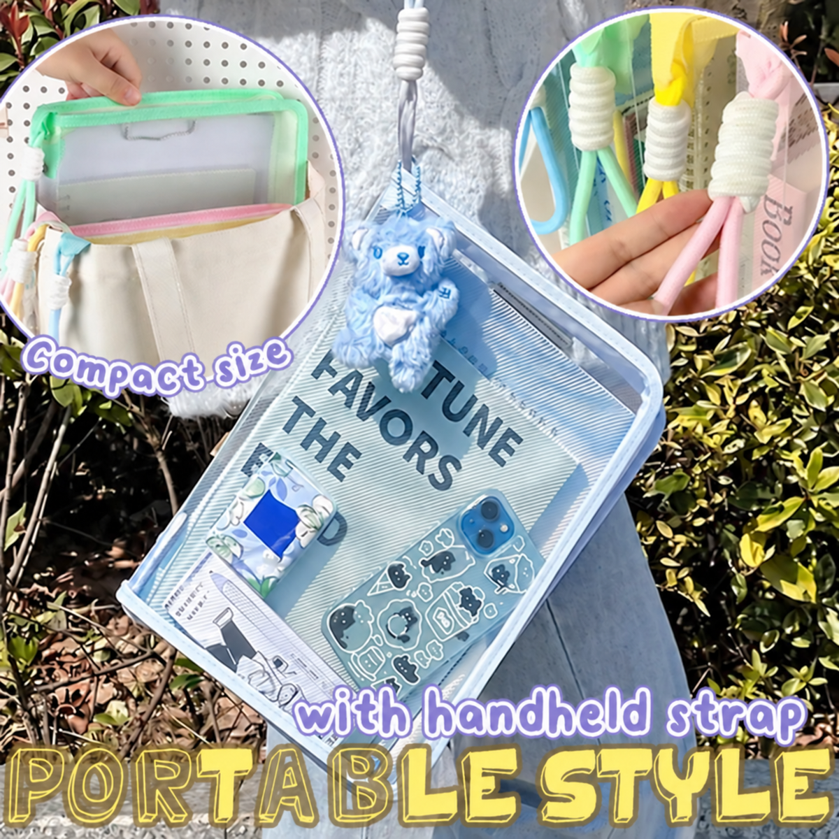 🔥2026 Hot Sale! ✨Pastel A4 Zipper File Organizer Bag📂