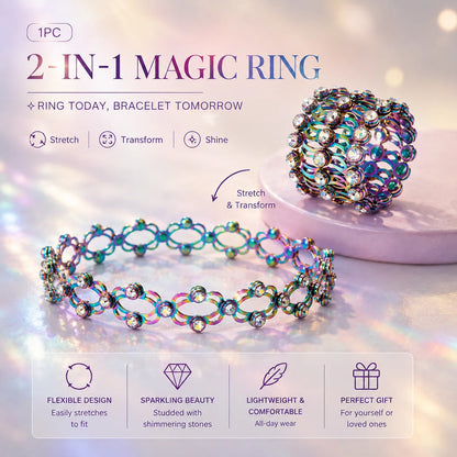 💍💫 Multi-Way Ring Bracelet — Two Chic Styles, One Elegant Piece