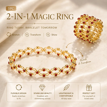 💍💫 Multi-Way Ring Bracelet — Two Chic Styles, One Elegant Piece