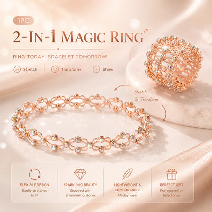 💍💫 Multi-Way Ring Bracelet — Two Chic Styles, One Elegant Piece