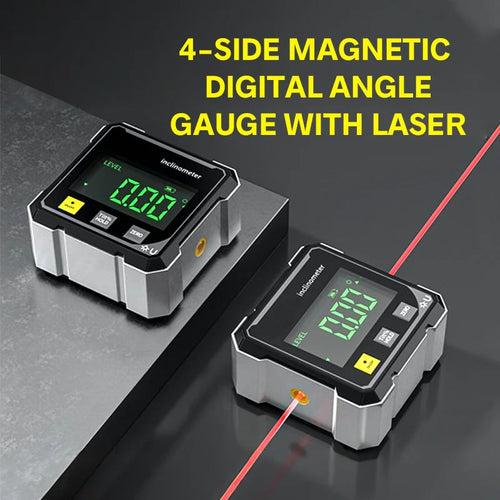 ⚡️ 4-Side Magnetic Digital Angle Gauge with Laser 🧲