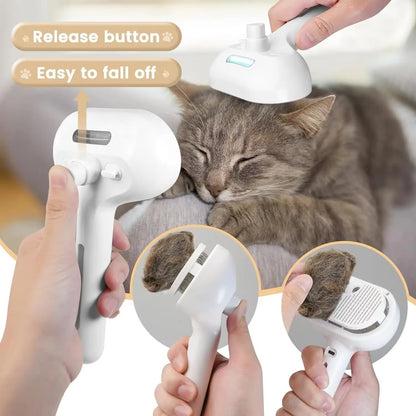 🔥Hot Sale✨Self-Cleaning Spray Pet Brush for Shedding