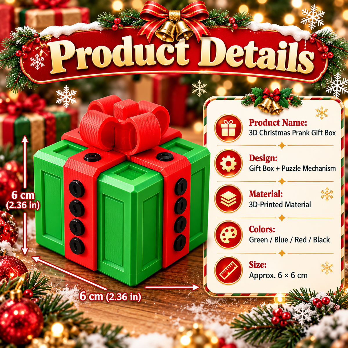🎁 3D Christmas Prank Gift Box – The Holiday Surprise Everyone Will Remember