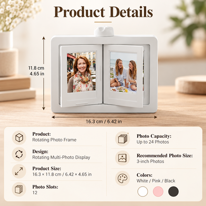 🏡The Memories We Never Forget – ✨Rotating Meaningful Photo Frame 🖼️
