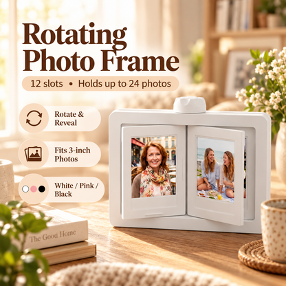 🏡The Memories We Never Forget – ✨Rotating Meaningful Photo Frame 🖼️