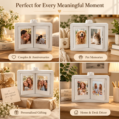 🏡The Memories We Never Forget – ✨Rotating Meaningful Photo Frame 🖼️