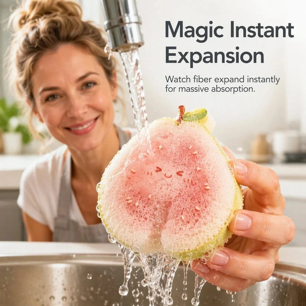 🔥Buy 2 Get 1 Free ✨Cute Fruit-Shaped Dishwashing Sponge Brush🧼