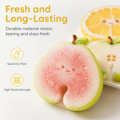 🔥Buy 2 Get 1 Free ✨Cute Fruit-Shaped Dishwashing Sponge Brush🧼