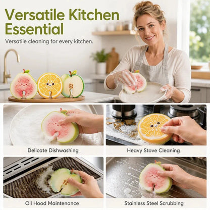🔥Buy 2 Get 1 Free ✨Cute Fruit-Shaped Dishwashing Sponge Brush🧼