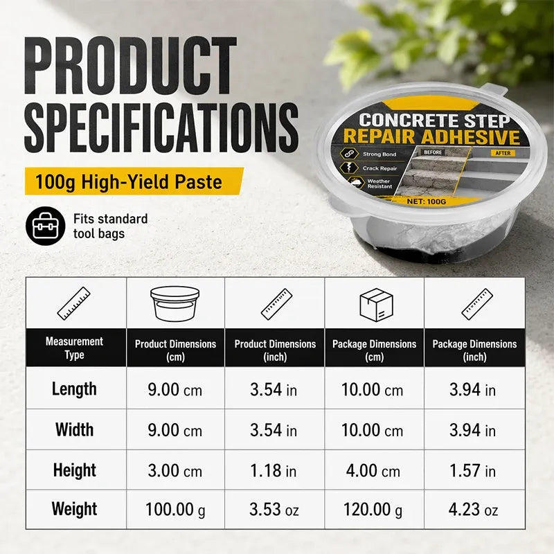🥳2026 HOT SALE🥳💞50K+ SOLD!🧰🛠️ Concrete Step Repair Adhesive