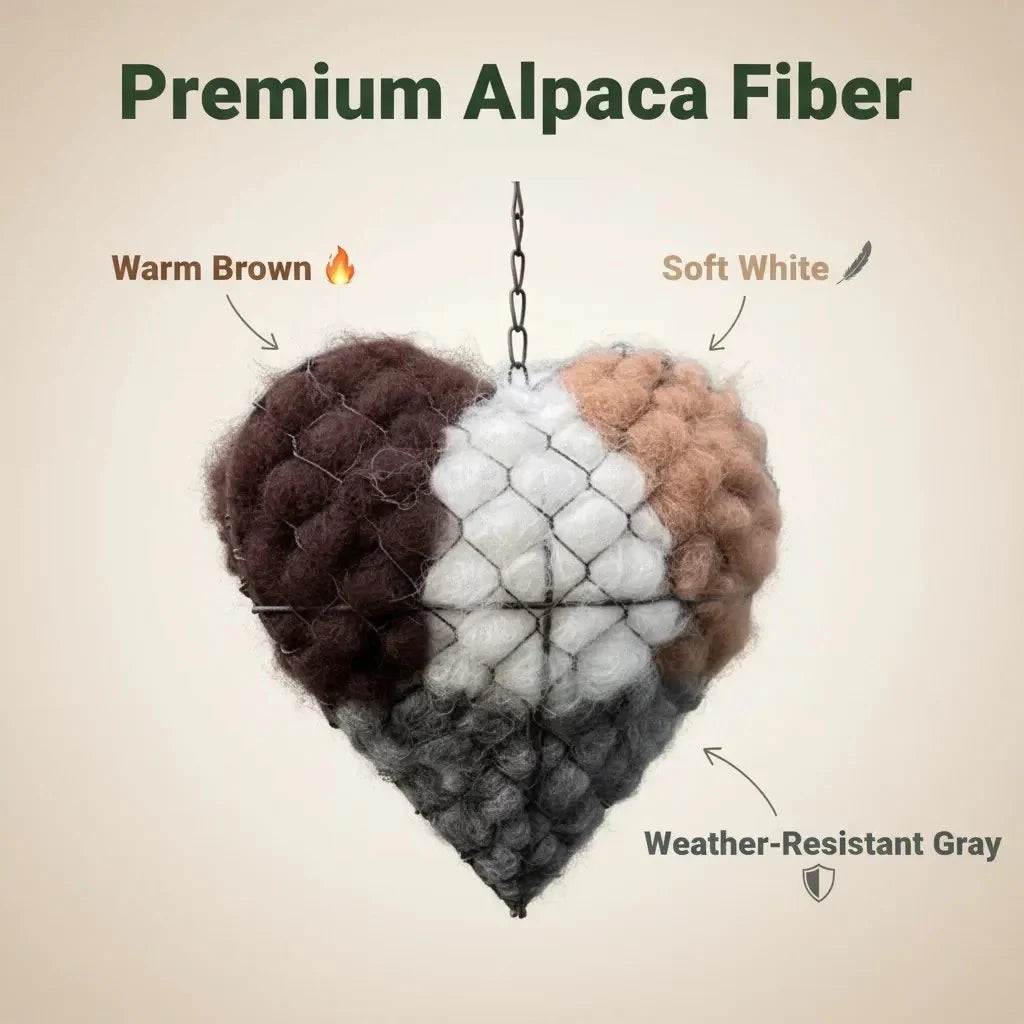 2026 HOT SALE 49%OFF🕊️Handmade Alpaca Fiber Bird Nesting Heart 💕