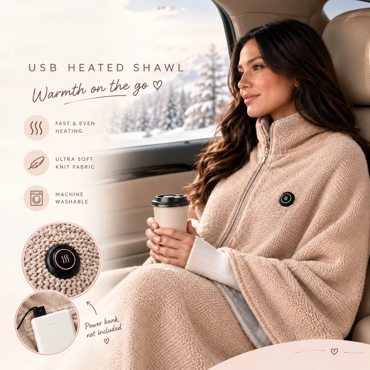 ❄️ LAST CHANCE 50% OFF Heated Wearable Blanket – Stay Warm at Your Desk Without Bulky Layers