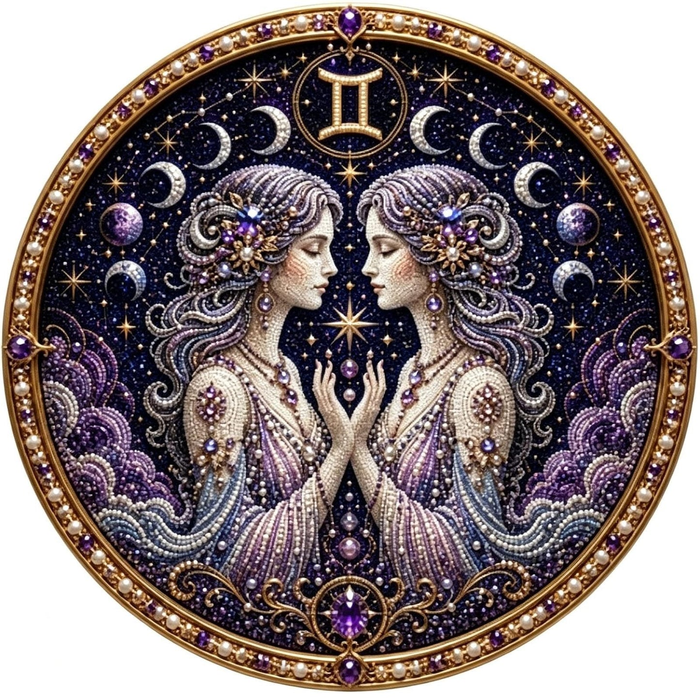 49% OFF – ✨ Premium 3D Pearl 12 Zodiac Signs Art Kit | Luxury Flocked Canvas with Scratch-Resistant Non-Fading Pearl Beads DIY Handmade Astrology Decor ♈🌙💎