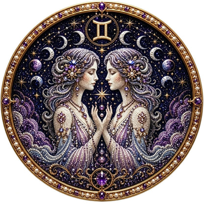 49% OFF – ✨ Premium 3D Pearl 12 Zodiac Signs Art Kit | Luxury Flocked Canvas with Scratch-Resistant Non-Fading Pearl Beads DIY Handmade Astrology Decor ♈🌙💎