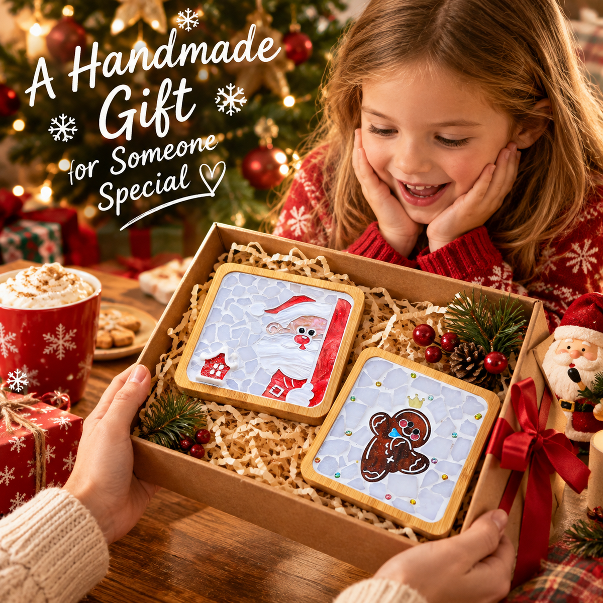 Christmas Diy Mosaic Coaster Kit