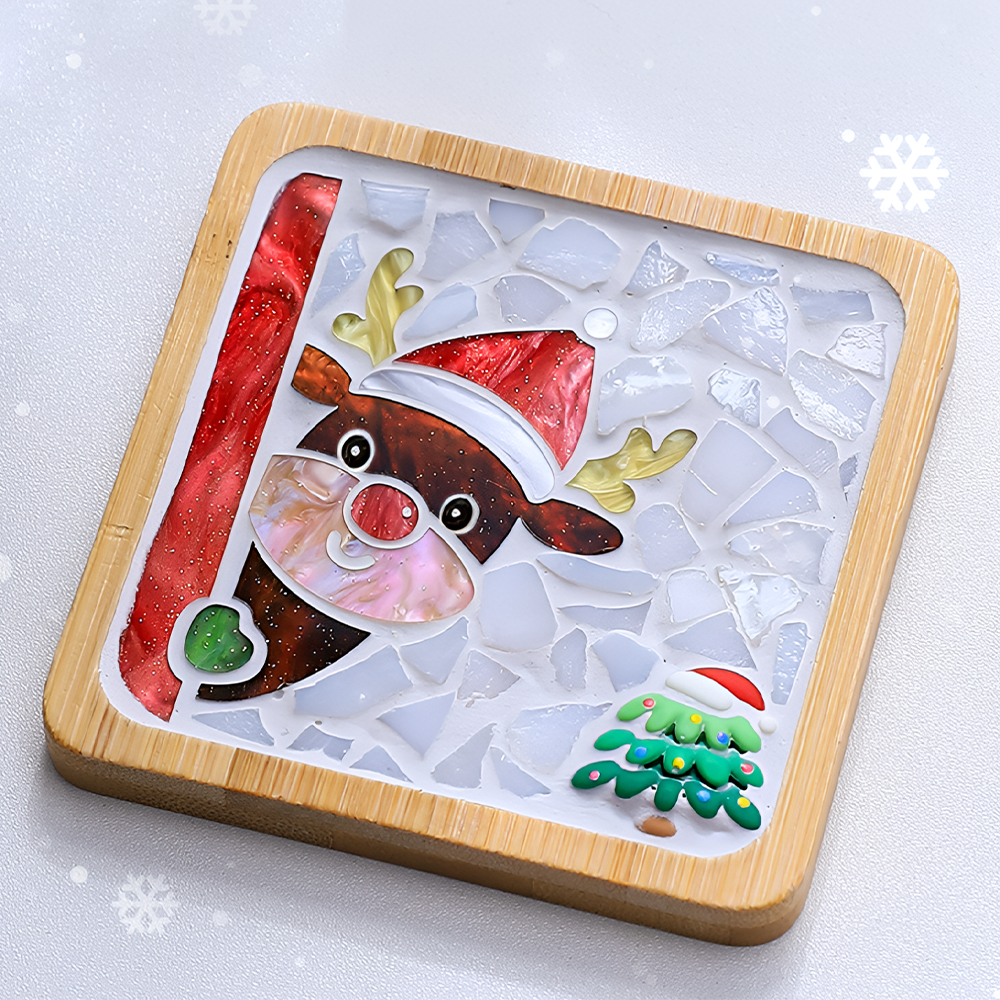 Christmas Diy Mosaic Coaster Kit