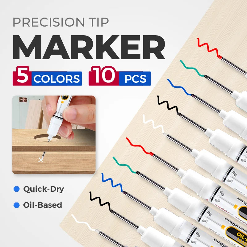🛠️ Precision Tip Quick-Dry Oil-Based Marker Pen