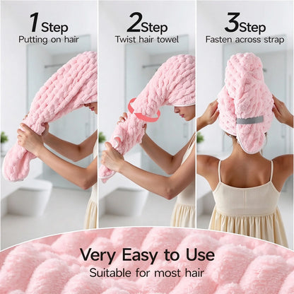 🔥2026 Hot Sale ✨ Super Absorbent Microfiber Hair Drying Towel Cap🪥