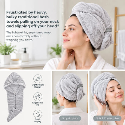 🔥2026 Hot Sale ✨ Super Absorbent Microfiber Hair Drying Towel Cap🪥