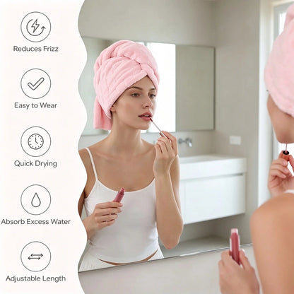 🔥2026 Hot Sale ✨ Super Absorbent Microfiber Hair Drying Towel Cap🪥
