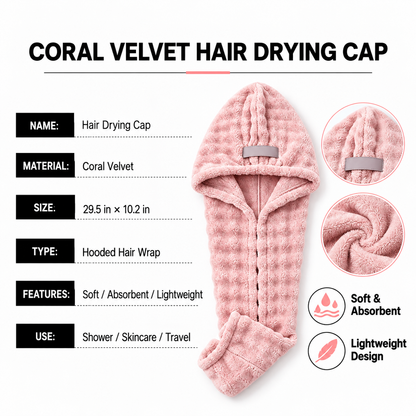 🔥2026 Hot Sale ✨ Super Absorbent Microfiber Hair Drying Towel Cap🪥