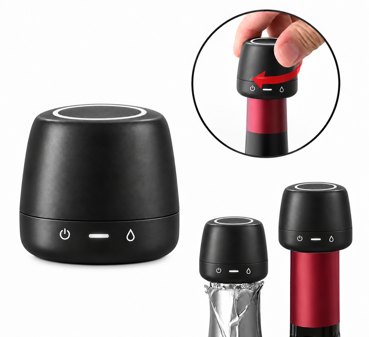 💥 HOT SALE 49% DISCOUNT 🔥 Silicone-sealed Wine, Beer and Champagne Stopper