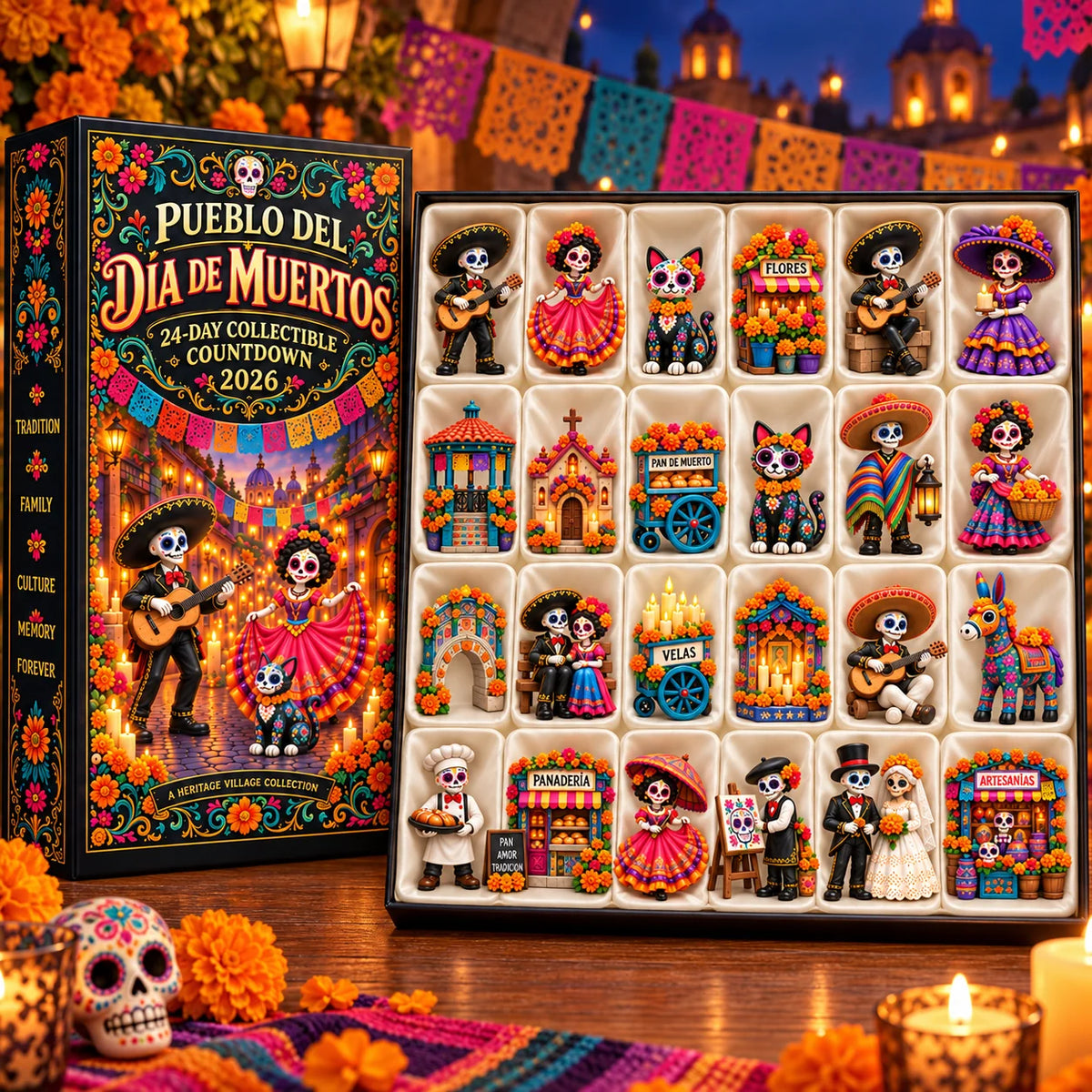 🔥DAY OF THE DEAD KICKOFF 49% OFF - 💀Day of the Dead Village Advent Calendar 2026🎁