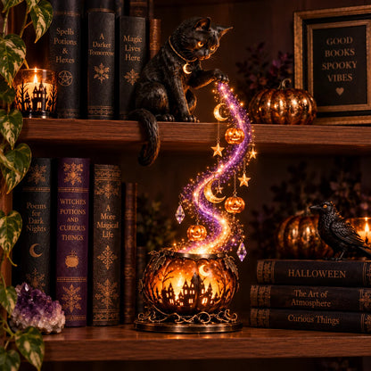 🔮✨ Witchy Glow Shelf Décor — Spooky & Enchanting Halloween Style