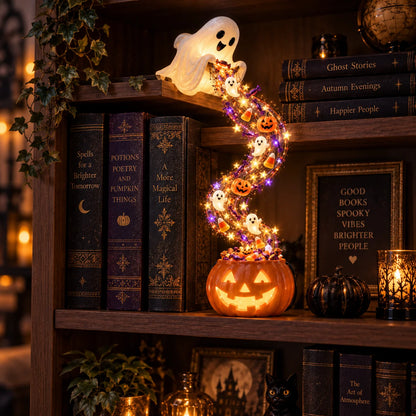 🔮✨ Witchy Glow Shelf Décor — Spooky & Enchanting Halloween Style