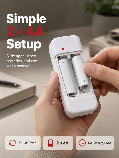 Emergency Phone Charger – 🔋🔋 AA Battery Powered USB Backup with LED Flashlight