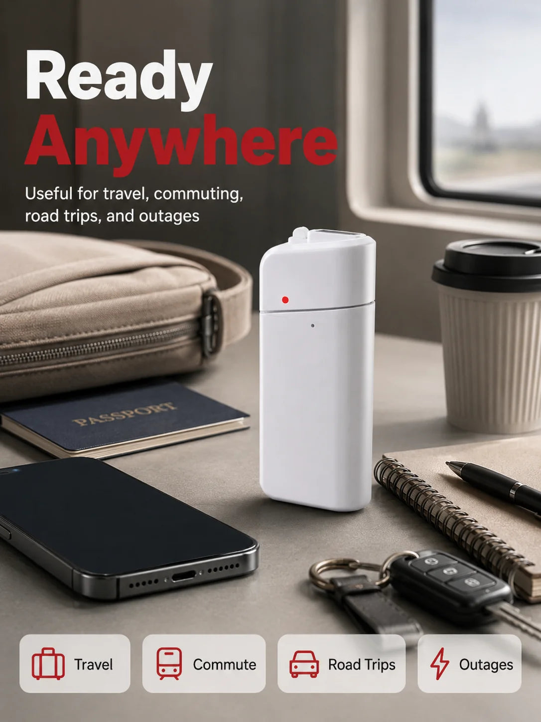 Emergency Phone Charger – 🔋🔋 AA Battery Powered USB Backup with LED Flashlight