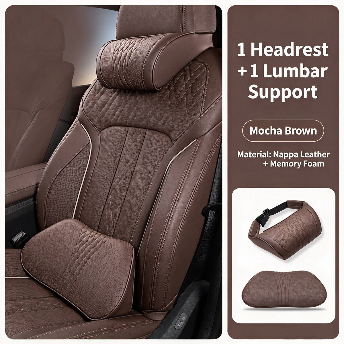 🚗💤 Relieve Driving Fatigue! Universal Memory Foam Car Headrest Neck Pillow, Ergonomic Support Auto Neck Cushion for Long Road Trips