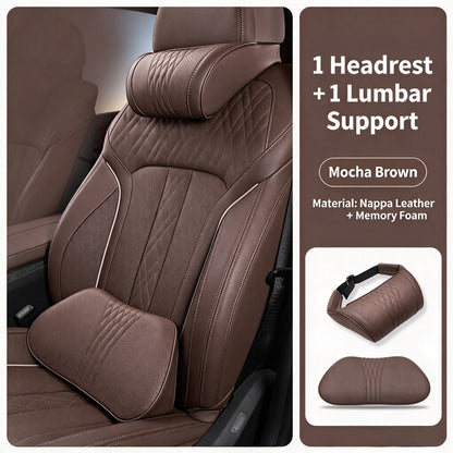 🚗💤 Relieve Driving Fatigue! Universal Memory Foam Car Headrest Neck Pillow, Ergonomic Support Auto Neck Cushion for Long Road Trips