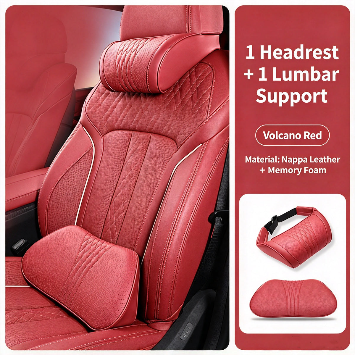 🚗💤 Relieve Driving Fatigue! Universal Memory Foam Car Headrest Neck Pillow, Ergonomic Support Auto Neck Cushion for Long Road Trips
