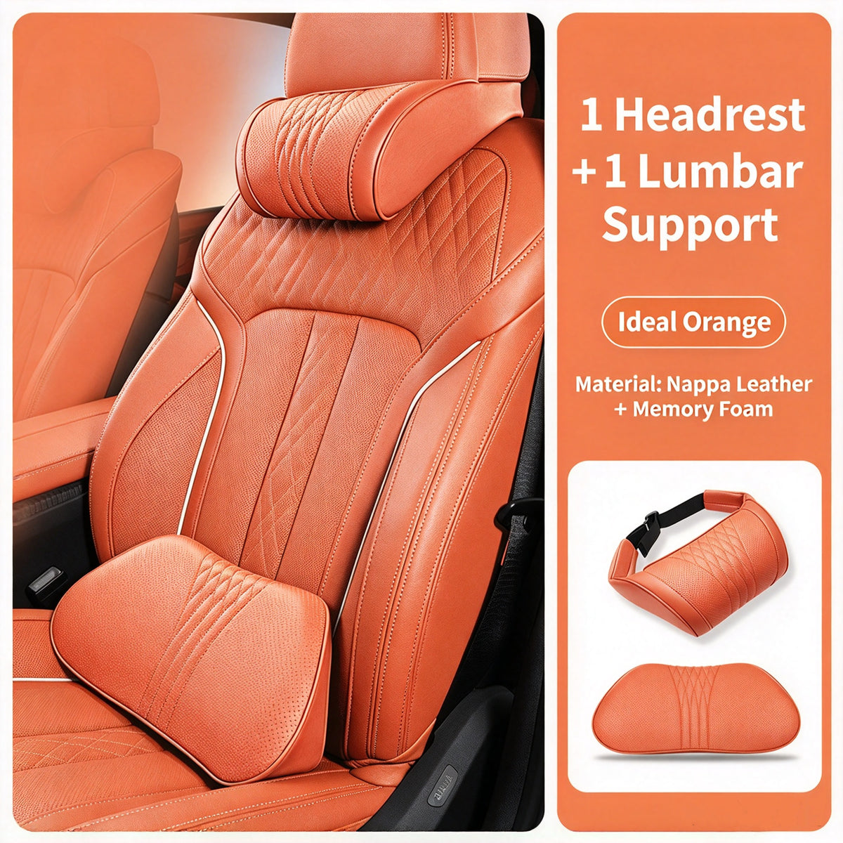 🚗💤 Relieve Driving Fatigue! Universal Memory Foam Car Headrest Neck Pillow, Ergonomic Support Auto Neck Cushion for Long Road Trips